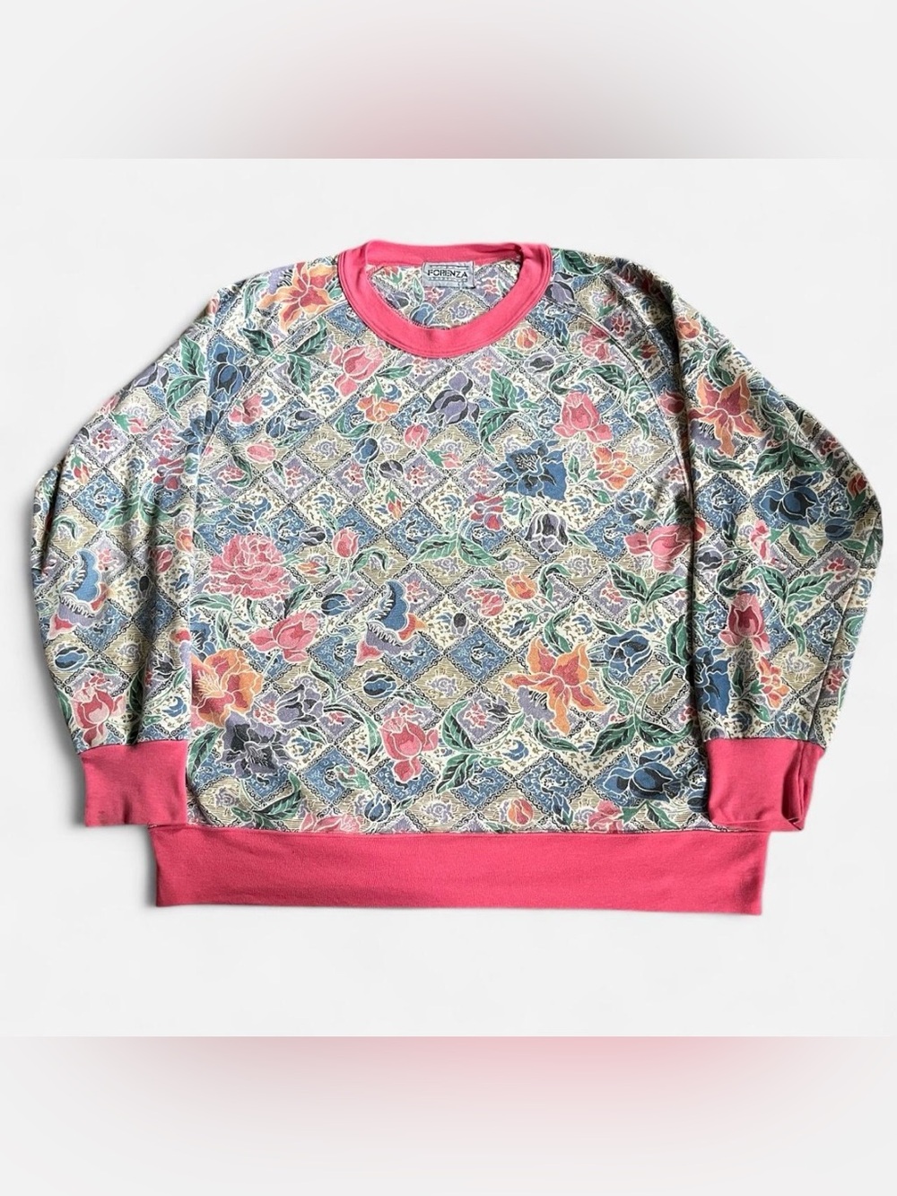 Women’s Vintage Forenza Sportswear Floral Sweater Size XL